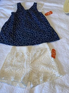 Wondernation girls 2 piece short set Size Medium 7/8 NWT - Picture 1 of 7