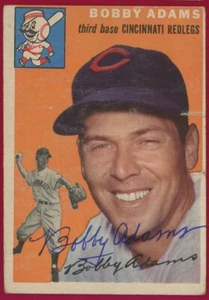 Bobby Adams 1954 Topps #123 SIGNED w bold auto - very nice! - Picture 1 of 2