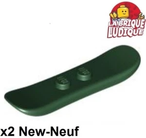 LEGO 2x Minifig Utensil Surfboard Surf Snow Ski Snowboard Green Dark Green 18746 - Picture 1 of 1