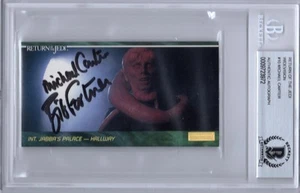 MICHAEL CARTER SIGNED #10 BIB FORTUNA STAR WARS RETURN OF THE JEDI BECKETT BAS - Picture 1 of 2
