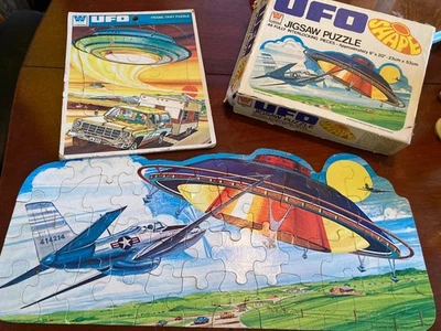 2 Vintage UFO Puzzles Whitman 1978/1979 (1 is Frame Tray) COMPLETE - Image 1 of 4