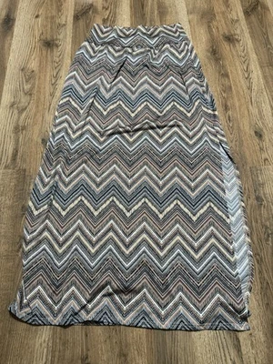 Falda Level Eight, ¿talla mediana para mujer? Marrón Negro Blanco, espiga, abertura lateral Foto 1 de 4