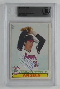 Nolan Ryan Signed Baseball Card 1979 O-Pee-Chee #51 Slabbed Beckett COA HOF - Picture 1 of 3