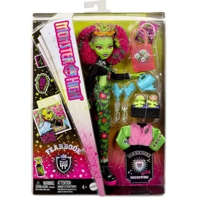 Monster High Fearbook G3 VENUS MCFLYTRAP 12" Doll Unearthed Club Varsity Jacket - Image 1 of 4