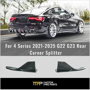 Rear Bumper Side Corner Splitter Lip Aprons Spat Fits 21-25 BMW 4 Series G22 G23 - Bild 1 von 10