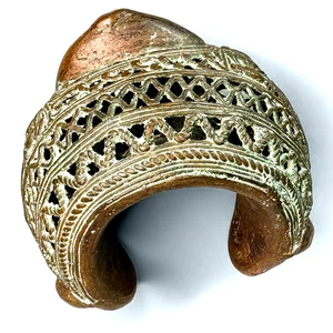 African Yoruba Bronze Bracelet Currency Bangle Tribal Artifact - Picture 1 of 3
