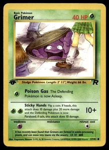 Grimer 57/82 Pokemon Card 1st Ed Team Rocket Common 40 HP Lightly Played CG - Picture 1 of 2
