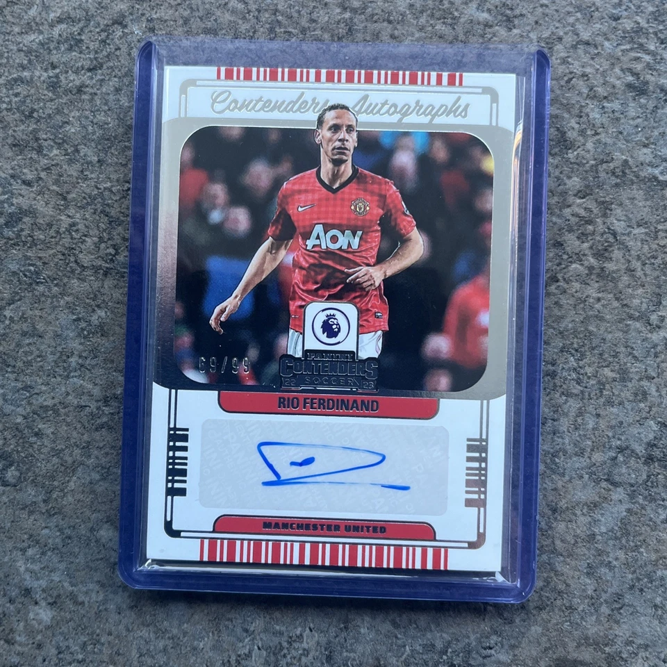 Rio Ferdinand Auto /99 Panini Chronicles Contenders EPL 2022-23 Manchester Utd  - Image 1 of 2