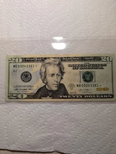 Star Note $20 Twenty Dollars Rare Low Serial Number great condition - Picture 1 of 6