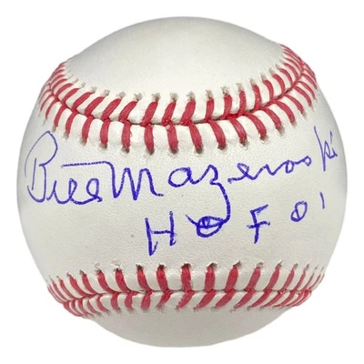 Bill Mazeroski Pittsburgh Pirates Signed Official MLB Baseball HOF 01 JSA - Image 1 of 2