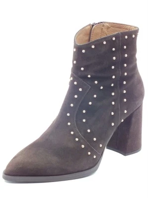 Wonders M-5431 Luxe Testa Tronchetti per Donna in camoscio testa di moro con tac - Imagen 1 de 3