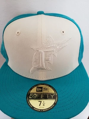 Gorra Flordia Marlins Serie Mundial 1997 Talla 7 1/4 Teal 59Fifty New Era Foto 1 de 4