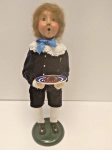 Byers Choice 2005 Thanksgiving Victorian. Boy with Jello Platter (flaws) - Picture 1 of 3