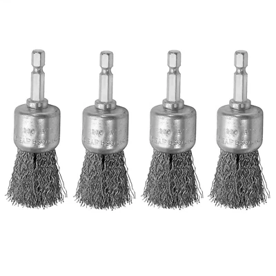 Abrasive Wire Pen Brush for Drill - 1/4 Inch Hex Shank 1 Inch Wire Pen Brush - S - Image 1 of 4