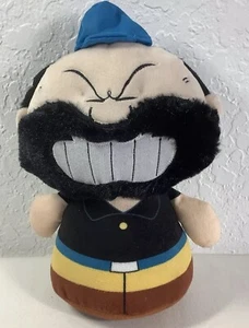 Popeye the Sailorman Bluto Brutus 9" Beanbag Stuffed Plush Round Oversized Head - Picture 1 of 7