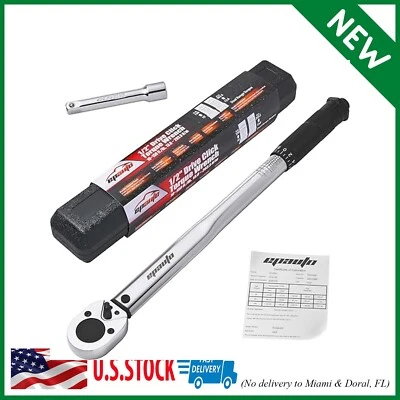 EPAuto 1/2-inch Drive Click Torque Wrench, 10-150 ft/lb, 13.6-203.5 N/m
