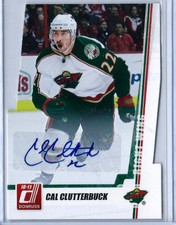 2010-11 Donruss Die-Cut Gems Autographs Cal Clutterbuck XX/25 - Minnesota Wild