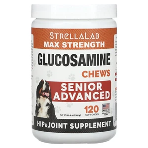 Max Strength Glucosamine Chews, For Dogs, Senior Advanced, 120 Soft Chews 12.6 - Picture 1 of 2