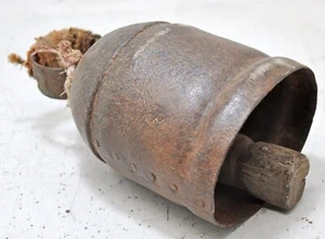 Antique Iron Animals Cow Bell Original Old Hand Crafted - Picture 1 of 7