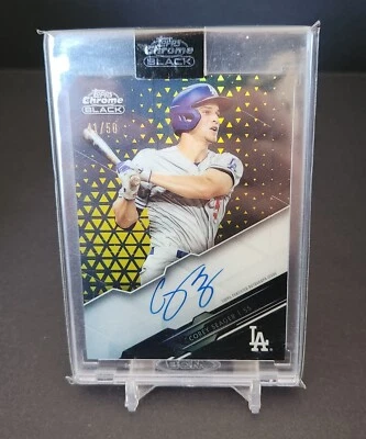 2020 Topps Chrome Black Gold Refractors Corey Seager #CBA-CS Auto /50 - Image 1 of 4