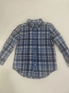Ralph Lauren Kinder Jungen Hemd Größe 6 Langarm Knopfleiste Blau Eckig - Bild 1 von 9