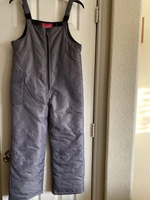 Pantalones de nieve London Fog unisex para niños babero gris talla mediana 10-12 excelente estado* Foto 1 de 4