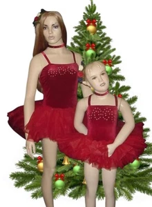Delicious Child Large Christmas Ballet Dance Costume with Choker Clearance New - Picture 1 of 13