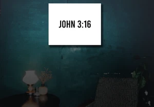 John 3:16 Christian Canvas Print PreStretched motivation Bible Jesus Christ - Picture 1 of 1