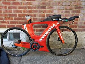 Diamondback Andean Carbon Red Size M 54 55 Disc Brakes 11 Speed Triathlon Bike