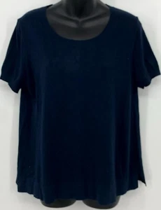 Ann Taylor Women Sweater Shirt Size Large Blue Crew Neck Knitted Keyhole New - Picture 1 of 7