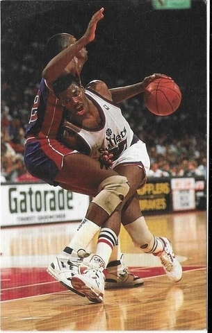 BERNARD KING Basketball 3.25" x 5.25" postcard Washington Bullets EX Cover