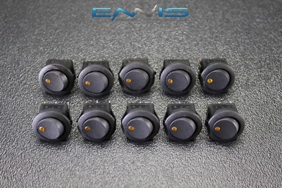 10 PIEZAS INTERRUPTOR BASCULANTE REDONDO 3/4 ORIFICIOS 16 AMP 12V 3 PIN NARANJA LED PALANCA IBRRRSO Foto 1 de 4