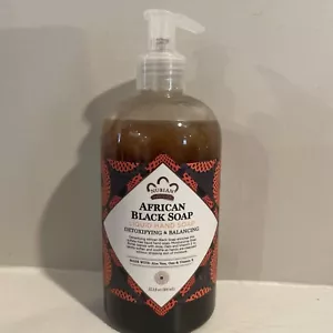 Nubian Heritage African Black Soap Liquid Hand Soap 12.3 Oz Bottle - Picture 1 of 6