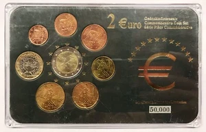 france francia  set 1 cent 1 € 2000-2010 + 2 € monaco 2013 - Picture 1 of 2