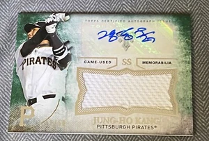 2015 topps triple threads JUNG-HO KANG ROOKIE! Game Used Jersey AUTO /50 - Picture 1 of 3