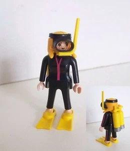 PLAYMOBIL (Z344) MER - Plongeur Femme Palmes avec Bouteilles Masque & Tuba 3772 - Imagen 1 de 1