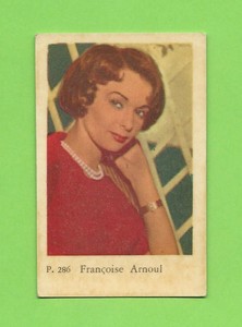 1958 Dutch Gum Card P #286 Francoise Arnoul