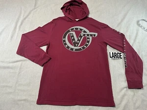 VANS Men's Size L - LARGE Long Sleeve Thin Hoodie - Burgundy - OFF THE WALL - Picture 1 of 24