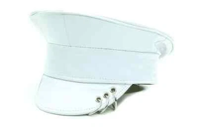 Sombrero de Capitán Negro Charol Disfraz Perforado Juegos con disfraces Club Gótico Festival Punk Foto 1 de 4