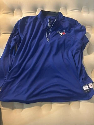 MLB Toronto Blue Jays Baseball 1/4 Zip Pullover L/S Activewear Top Mens Size 3XL - Image 1 of 3