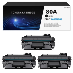 3x CF280A Toner Compatible With HP 80A LaserJet Pro 400 M401n M401dn MFP M425dn - Picture 1 of 8