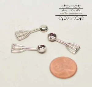 3 PC 1:12 Miniature Serving Scoop / Miniature Spoon A130 - Picture 1 of 2