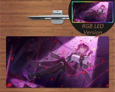 Anime RGB LED Large Mouse Pad Honkai Star Rail Kafka Gaming Mat Mousepad Gift - Image 1 of 3