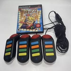 Buzz! Controller für Playstation 2 & 3 PS2 PS3 + Mega Quiz Spiel USB Buzzers - Bild 1 von 6