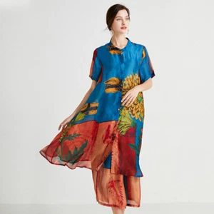 Womens Plus Size Casual Suits Loose Print Fashion Elegant Two Piece Summer New - Picture 1 of 14