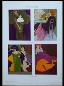 JUGENDSTIL FRAUEN - PHOTOLITHOGRAPHIE 1910 - DUDOVICH, WERBESCHILDER - Bild 1 von 1