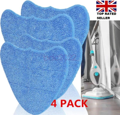 4x Vax S85-CM Steam Clean Multi Microfibre Cleaning Pads For Steam Cleaner Mops - Image 1 of 4
