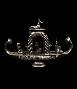 Handmade Egyptian God Anubis Boat - Picture 1 of 5