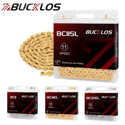 BUCKLOS 8/9/10/11/12 Gang Fahrrad Kette MTB für KMC Shimano L/EL/SL 116/126 Link - Bild 1 von 4