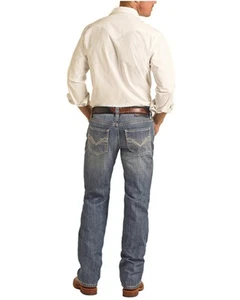 Rock & Roll Denim Men's And Pistol Light Wash Slim Straight Reflex Jeans - - Picture 1 of 4